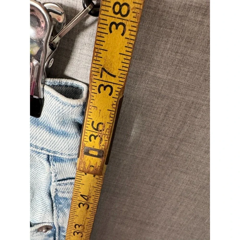 Banana Republic High Rise Wide Leg Cropped Jeans Womens 27 Light Wash Raw Hem - Picture 12 of 12